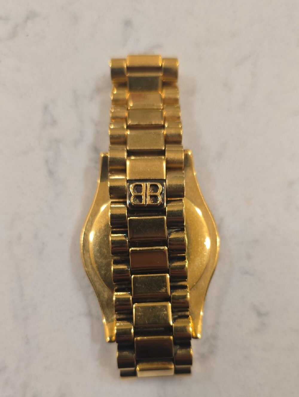 Balenciaga Gold Tone Bracelet with Double B Logo - Picture 4 of 4